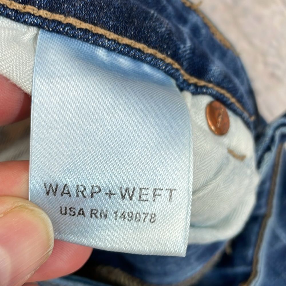 Warp + Weft ORD Chicago Straight Jeans Mens 32x34 Medium Wash Blue Stretch Denim - Picture 9 of 14